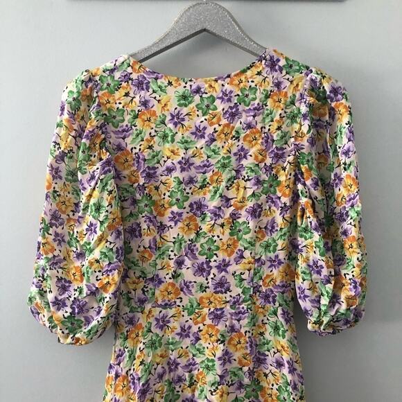 Nicholas Danielle Midi Dress in Whistledown Floral Print - Picture 3 of 10